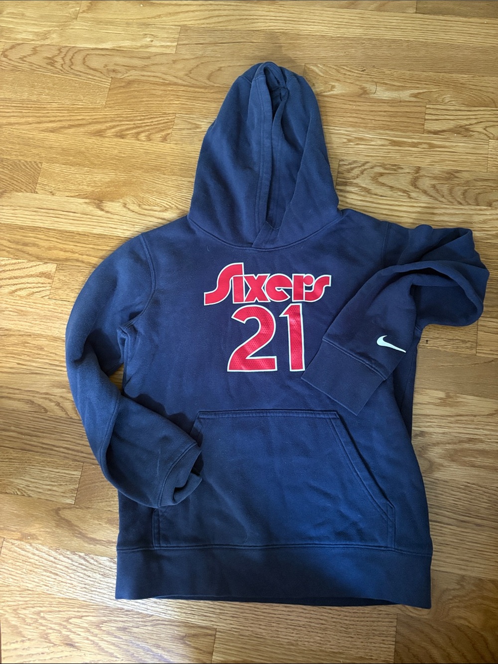 Nike Navy Hoodie with Red Sixers '21 Graphic